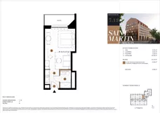 1 pokój, mieszkanie 31,24 m², piętro 6, oferta nr A7.13, Saint Martin Residences II, Poznań, Stare Miasto, Stare Miasto, ul. Podgórna 7