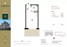 1 pokój, mieszkanie 25,32 m², piętro 1, oferta nr M.15, Rezydencja Świerkowa etap II, Radom, Idalin, ul. Świerkowa