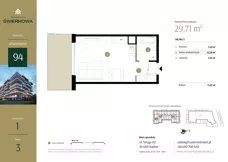 1 pokój, mieszkanie 29,71 m², piętro 3, oferta nr M.94, Rezydencja Świerkowa etap II, Radom, Idalin, ul. Świerkowa