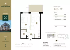2 pokoje, mieszkanie 40,37 m², piętro 2, oferta nr M.20, Rezydencja Świerkowa etap II, Radom, Idalin, ul. Świerkowa