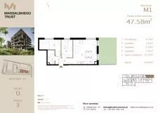 3 pokoje, mieszkanie 47,58 m², parter, oferta nr M1, Massalskiego Trust, Kielce, Ślichowice, ul. Massalskiego