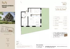 3 pokoje, mieszkanie 59,62 m², parter, oferta nr M2, Massalskiego Trust, Kielce, Ślichowice, ul. Massalskiego