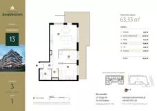 3 pokoje, mieszkanie 63,33 m², piętro 1, oferta nr M.13, Rezydencja Świerkowa etap II, Radom, Idalin, ul. Świerkowa