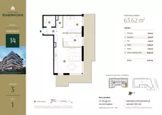 3 pokoje, mieszkanie 63,62 m², piętro 1, oferta nr M.14, Rezydencja Świerkowa etap II, Radom, Idalin, ul. Świerkowa