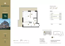 3 pokoje, mieszkanie 47,31 m², piętro 1, oferta nr M.76, Rezydencja Świerkowa etap II, Radom, Idalin, ul. Świerkowa