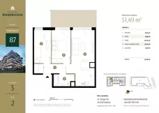 3 pokoje, mieszkanie 51,49 m², piętro 2, oferta nr M.87, Rezydencja Świerkowa etap II, Radom, Idalin, ul. Świerkowa