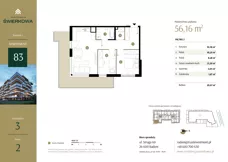 3 pokoje, mieszkanie 56,16 m², piętro 2, oferta nr M.83, Rezydencja Świerkowa etap II, Radom, Idalin, ul. Świerkowa