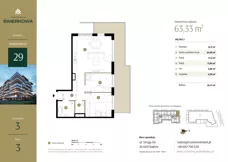 3 pokoje, mieszkanie 63,33 m², piętro 3, oferta nr M.29, Rezydencja Świerkowa etap II, Radom, Idalin, ul. Świerkowa