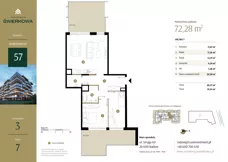 3 pokoje, mieszkanie 72,28 m², piętro 7, oferta nr M.57, Rezydencja Świerkowa etap II, Radom, Idalin, ul. Świerkowa
