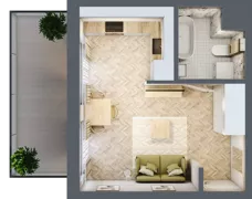 1 pokój, mieszkanie 25,06 m², parter, oferta nr 59, Rezydencja Świerkowa, Radom, Idalin, ul. Świerkowa 47