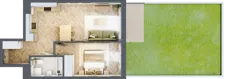 2 pokoje, mieszkanie 39,71 m², piętro 3, oferta nr 90, Rezydencja Świerkowa, Radom, Idalin, ul. Świerkowa 47