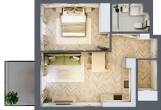 2 pokoje, mieszkanie 44,34 m², piętro 2, oferta nr 79, Rezydencja Świerkowa, Radom, Idalin, ul. Świerkowa 47
