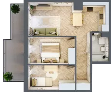 3 pokoje, mieszkanie 51,54 m², piętro 4, oferta nr 108, Rezydencja Świerkowa, Radom, Idalin, ul. Świerkowa 47