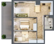 3 pokoje, mieszkanie 51,54 m², piętro 5, oferta nr 118, Rezydencja Świerkowa, Radom, Idalin, ul. Świerkowa 47