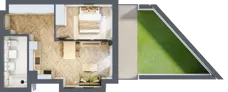 2 pokoje, mieszkanie 39,32 m², parter, oferta nr M023, ULTRADOM, Radom, Gołębiów, ul. Gołębiowska