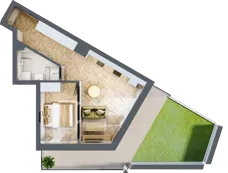 2 pokoje, mieszkanie 41,72 m², parter, oferta nr M025, ULTRADOM, Radom, Gołębiów, ul. Gołębiowska