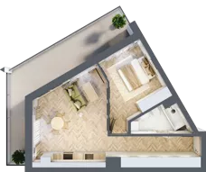 2 pokoje, mieszkanie 48,80 m², piętro 1, oferta nr M043, ULTRADOM, Radom, Gołębiów, ul. Gołębiowska