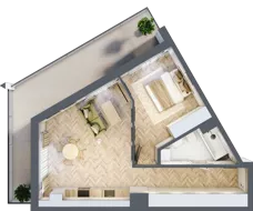 2 pokoje, mieszkanie 49,82 m², piętro 4, oferta nr M124, ULTRADOM, Radom, Gołębiów, ul. Gołębiowska
