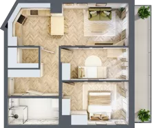 3 pokoje, mieszkanie 57,52 m², piętro 5, oferta nr M139, ULTRADOM, Radom, Gołębiów, ul. Gołębiowska