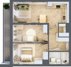 3 pokoje, mieszkanie 58,23 m², piętro 5, oferta nr M157, ULTRADOM, Radom, Gołębiów, ul. Gołębiowska
