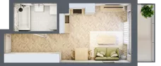 1 pokój, mieszkanie 26,73 m², piętro 6, oferta nr M177, ULTRADOM, Radom, Gołębiów, ul. Gołębiowska