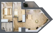 3 pokoje, mieszkanie 51,33 m², piętro 10, oferta nr M142, Sky Trust II , Kielce, Bocianek, al. Solidarności / ul. Świętokrzyska