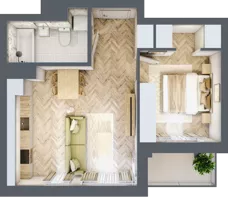 2 pokoje, mieszkanie 42,01 m², piętro 10, oferta nr M145, Sky Trust II , Kielce, Bocianek, al. Solidarności / ul. Świętokrzyska