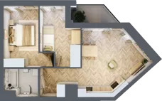 3 pokoje, mieszkanie 51,30 m², piętro 11, oferta nr M153, Sky Trust II , Kielce, Bocianek, al. Solidarności / ul. Świętokrzyska