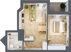 2 pokoje, mieszkanie 42,17 m², piętro 12, oferta nr M162, Sky Trust II , Kielce, Bocianek, al. Solidarności / ul. Świętokrzyska