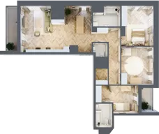 4 pokoje, mieszkanie 91,55 m², piętro 15, oferta nr M187, Sky Trust II , Kielce, Bocianek, al. Solidarności / ul. Świętokrzyska