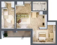 3 pokoje, lokal inwestycyjny 59,35 m², piętro 3, oferta nr L38, Sky Trust II - lokale inwestycyjne, Kielce, Bocianek, al. Solidarności / ul. Świętokrzyska