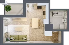 1 pokój, mieszkanie 29,83 m², piętro 3, oferta nr A, Dzielnica Trust, Kielce, Na Stoku, ul. Gen. Władysława Sikorskiego