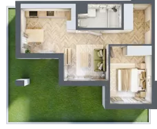 2 pokoje, mieszkanie 39,81 m², parter, oferta nr B, Dzielnica Trust, Kielce, Na Stoku, ul. Gen. Władysława Sikorskiego