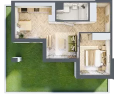 2 pokoje, mieszkanie 39,81 m², parter, oferta nr C, Dzielnica Trust etap II, Kielce, Na Stoku, ul. Gen. Władysława Sikorskiego