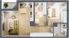 3 pokoje, mieszkanie 61,62 m², piętro 1, oferta nr C, Dzielnica Trust etap II, Kielce, Na Stoku, ul. Gen. Władysława Sikorskiego