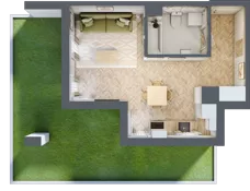 1 pokój, mieszkanie 31,42 m², parter, oferta nr D, Dzielnica Trust etap II, Kielce, Na Stoku, ul. Gen. Władysława Sikorskiego