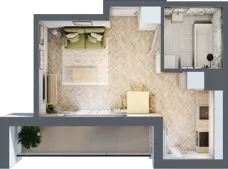 1 pokój, mieszkanie 25,94 m², piętro 2, oferta nr D, Dzielnica Trust etap II, Kielce, Na Stoku, ul. Gen. Władysława Sikorskiego