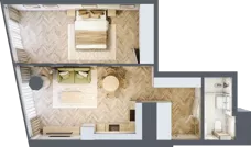 2 pokoje, mieszkanie 47,56 m², piętro 17, oferta nr M.198, O27 Apartamenty Opolska, Katowice, Śródmieście, ul. Opolska 27