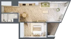 2 pokoje, mieszkanie 52,49 m², piętro 9, oferta nr M.61, O27 Apartamenty Opolska, Katowice, Śródmieście, ul. Opolska 27