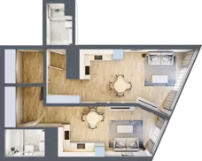 2 pokoje, mieszkanie 64,60 m², piętro 17, oferta nr M.203, O27 Apartamenty Opolska, Katowice, Śródmieście, ul. Opolska 27