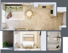 2 pokoje, mieszkanie 47,36 m², piętro 8, oferta nr M.48, O27 Apartamenty Opolska, Katowice, Śródmieście, ul. Opolska 27