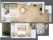 2 pokoje, mieszkanie 43,68 m², piętro 7, oferta nr M.28, O27 Apartamenty Opolska, Katowice, Śródmieście, ul. Opolska 27