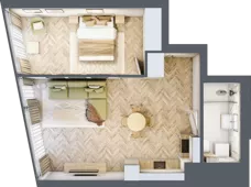 2 pokoje, mieszkanie 49,15 m², piętro 17, oferta nr M.197, O27 Apartamenty Opolska, Katowice, Śródmieście, ul. Opolska 27