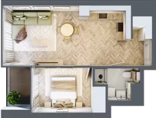 2 pokoje, mieszkanie 43,59 m², piętro 6, oferta nr M.10, O27 Apartamenty Opolska, Katowice, Śródmieście, ul. Opolska 27