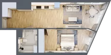 2 pokoje, mieszkanie 50,79 m², piętro 17, oferta nr M.202, O27 Apartamenty Opolska, Katowice, Śródmieście, ul. Opolska 27