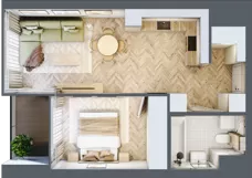 2 pokoje, mieszkanie 42,59 m², piętro 6, oferta nr M.14, O27 Apartamenty Opolska, Katowice, Śródmieście, ul. Opolska 27