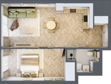 2 pokoje, mieszkanie 48,20 m², piętro 18, oferta nr M.226, O27 Apartamenty Opolska, Katowice, Śródmieście, ul. Opolska 27