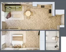 2 pokoje, mieszkanie 51,73 m², piętro 18, oferta nr M.228, O27 Apartamenty Opolska, Katowice, Śródmieście, ul. Opolska 27
