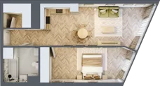 2 pokoje, mieszkanie 54,96 m², piętro 17, oferta nr M.204, O27 Apartamenty Opolska, Katowice, Śródmieście, ul. Opolska 27