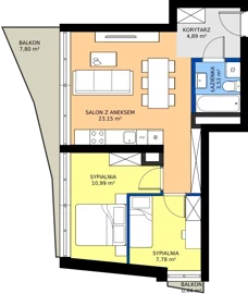 3 pokoje, apartament 50,34 m², piętro 1, oferta nr M.03, Nowa Gwiazda, Katowice, Zawodzie, ul. Bogucicka